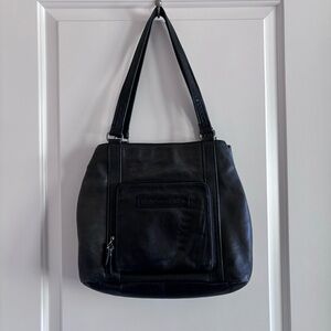 Fossil Dark Green Leather Hand Bag Womens